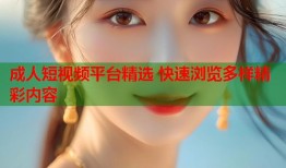 成人短视频平台精选 快速浏览多样精彩内容
