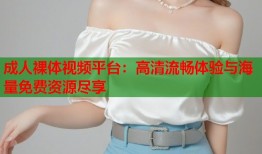 成人裸体视频平台：高清流畅体验与海量免费资源尽享