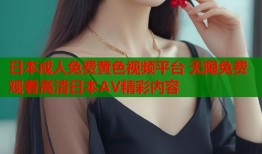 日本成人免费黄色视频平台 无限免费观看高清日本AV精彩内容