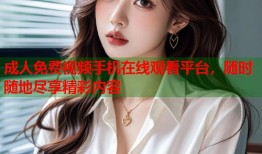 成人免费视频手机在线观看平台，随时随地尽享精彩内容