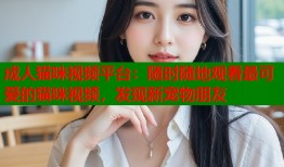 成人猫咪视频平台：随时随地观看最可爱的猫咪视频，发现新宠物朋友