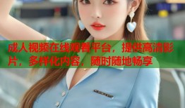 成人视频在线观看平台，提供高清影片，多样化内容，随时随地畅享
