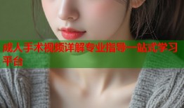 成人手术视频详解专业指导一站式学习平台