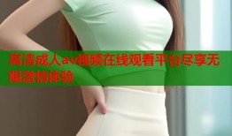 高清成人av视频在线观看平台尽享无限激情体验
