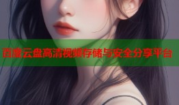 百度云盘高清视频存储与安全分享平台