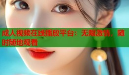 成人视频在线播放平台：无限激情，随时随地观看